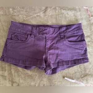 Purple mini shorts